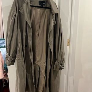 Khaki trench coat